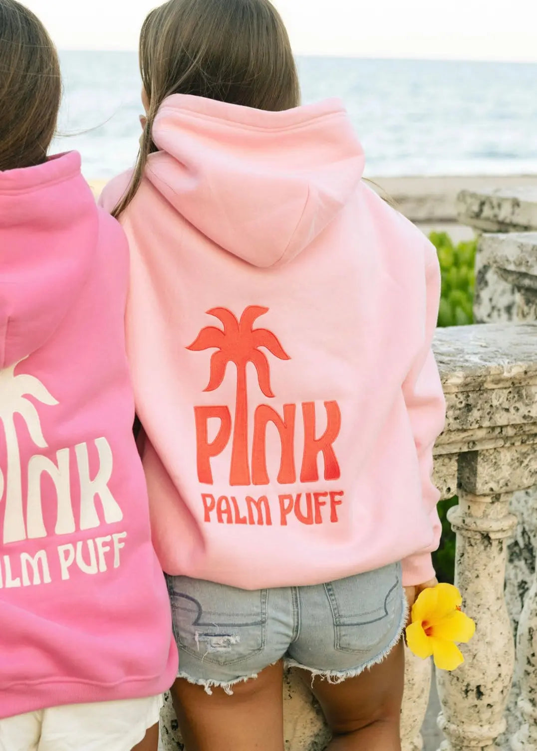 Classic Puff Hoodie in Pink Pink Palm Puff