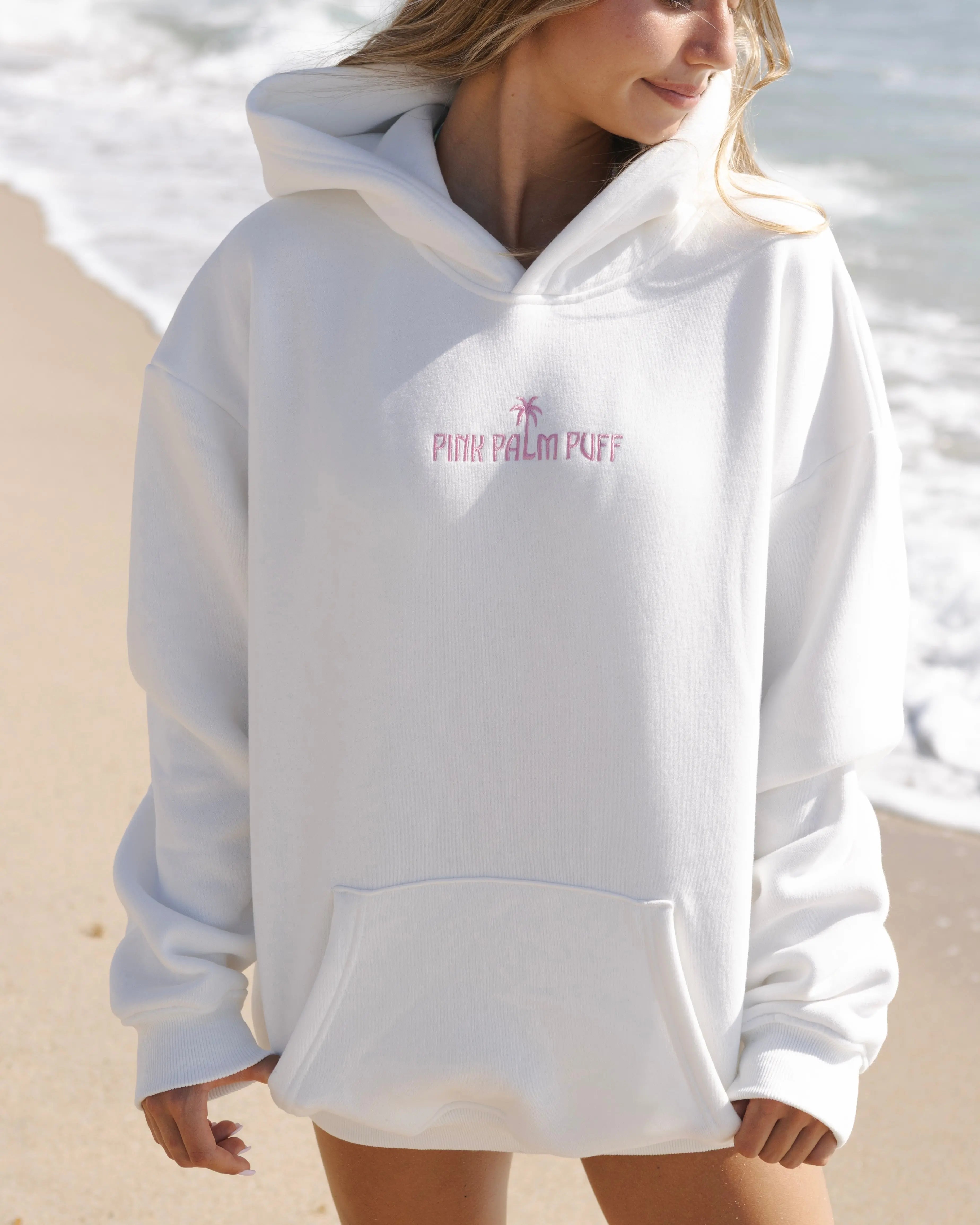 Classic Puff Hoodie in Pink Opal Pink Palm Puff