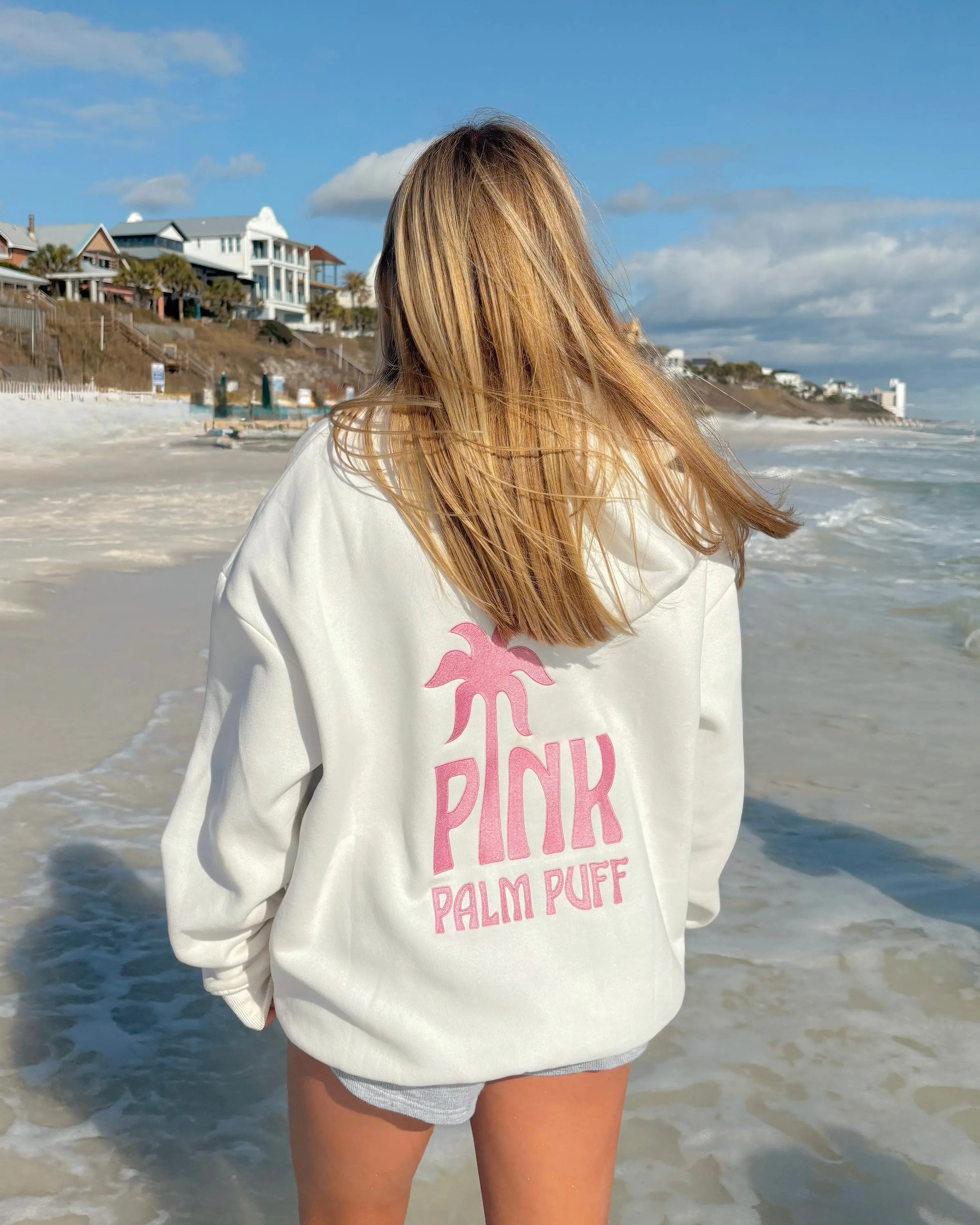 Classic Puff Hoodie in Pink Opal Pink Palm Puff