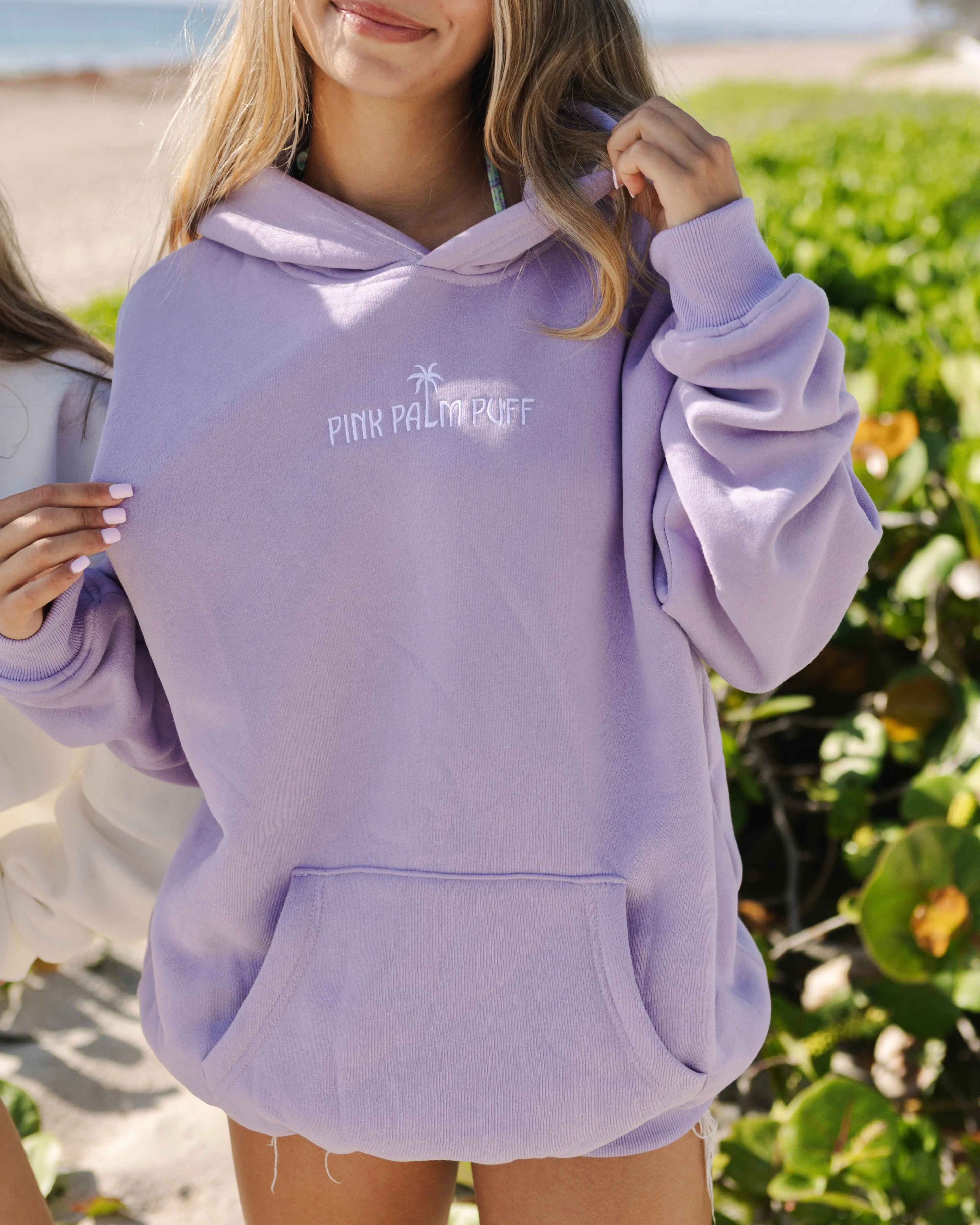 Classic Puff Hoodie in Orchid Pink Palm Puff