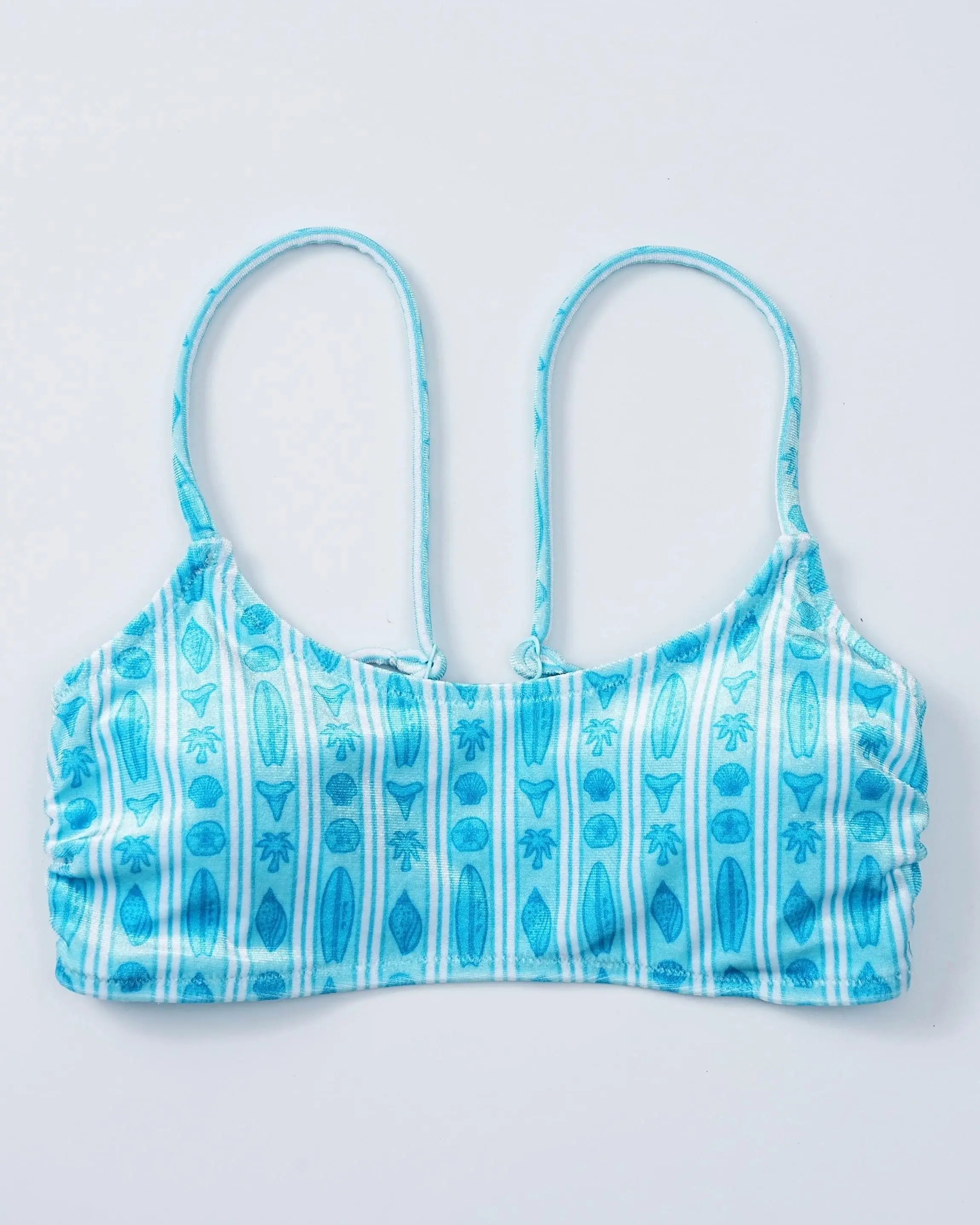 Cleo Top in Azure Pink Palm Puff