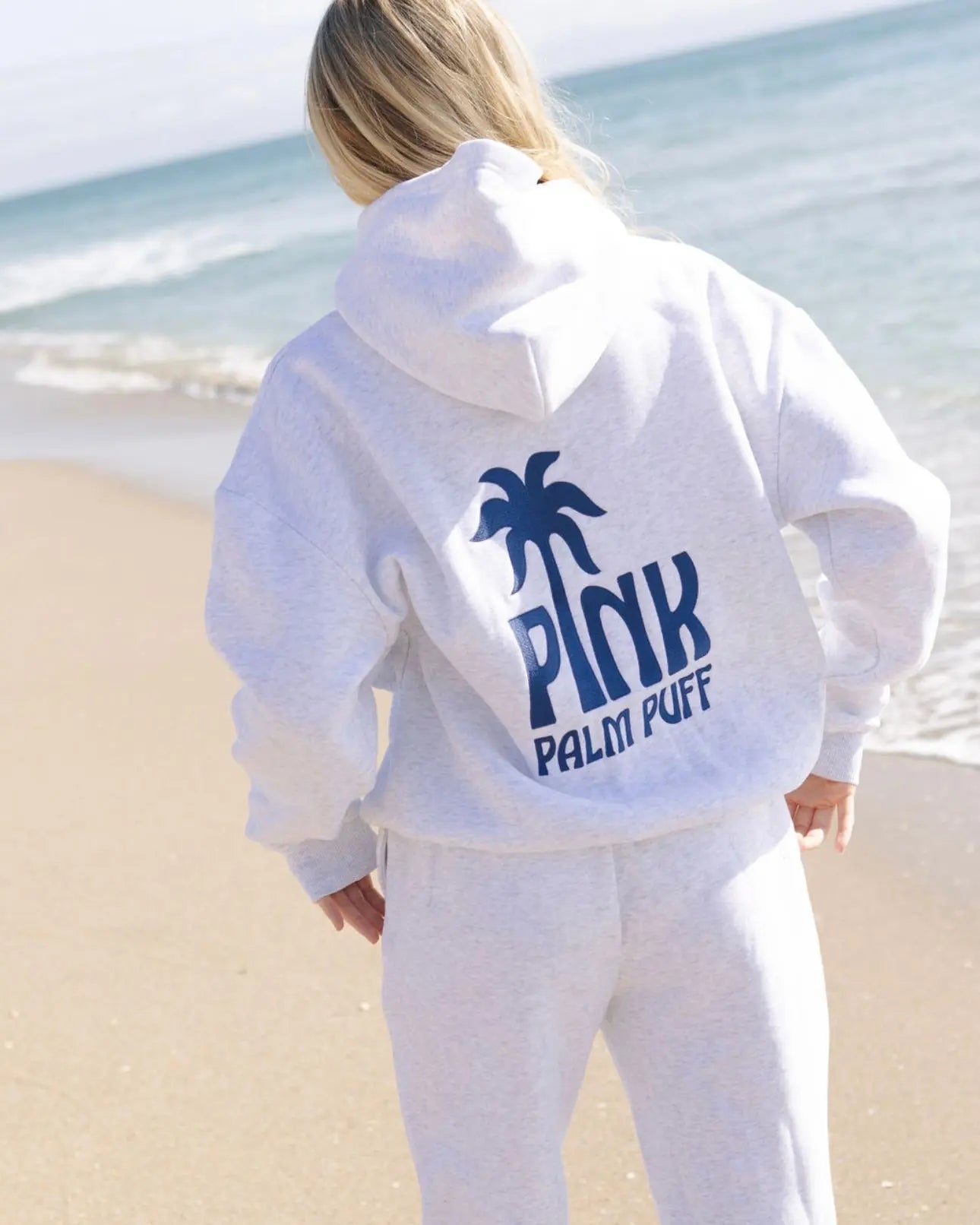 Classic Puff Hoodie in Cloud Pink Palm Puff