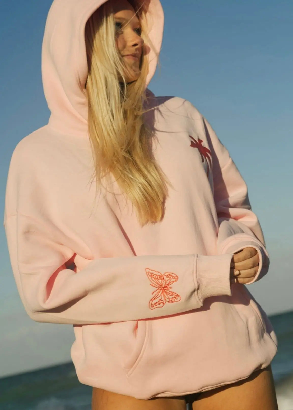 "To Live For the Hope of it All" Hoodie in Pink pinkpalmpuff