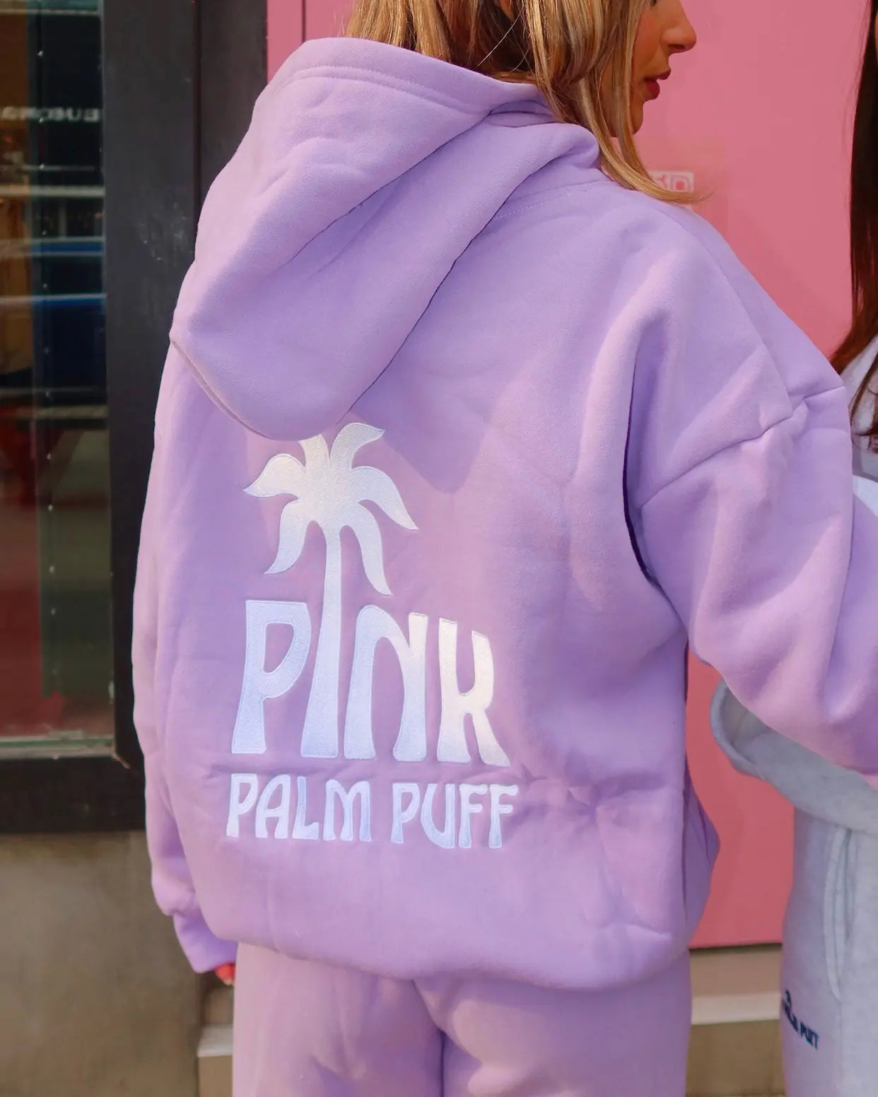 Classic Puff Hoodie in Orchid Pink Palm Puff