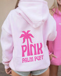 Classic Puff Hoodie in Blush Pink Palm Puff