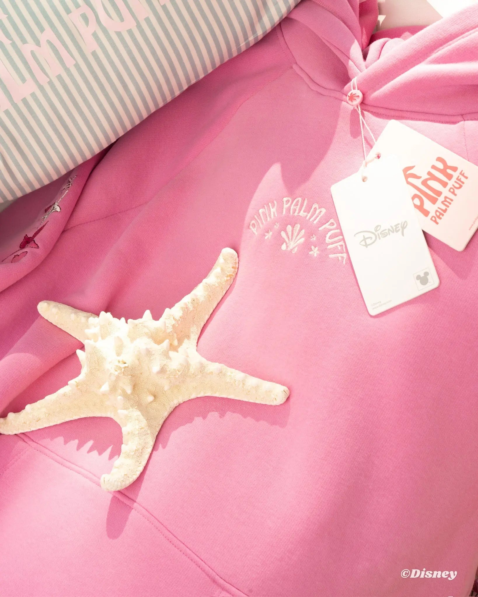 "Under the Sea" Relaxed Hoodie in Seashell Pink pinkpalmpuff
