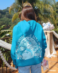 “Under the Sea” Relaxed Hoodie in Deep Blue pinkpalmpuff
