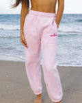 Classic Sweatpants in Blush Pink Palm Puff