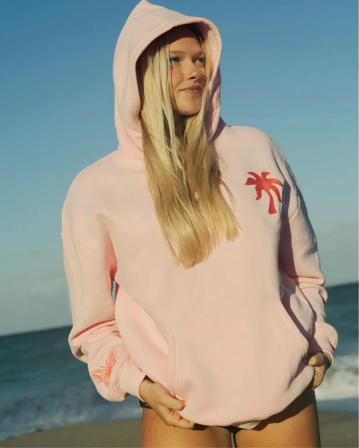 "To Live For the Hope of it All" Hoodie in Pink pinkpalmpuff