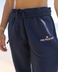 Classic Sweatpants in Navy Pink Palm Puff