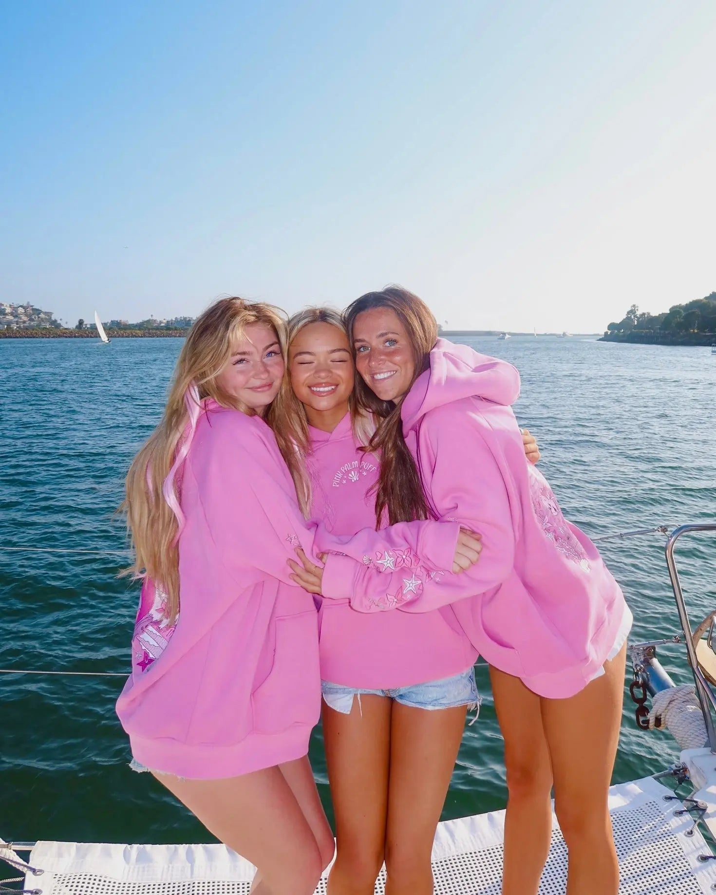 "Under the Sea" Relaxed Hoodie in Seashell Pink pinkpalmpuff