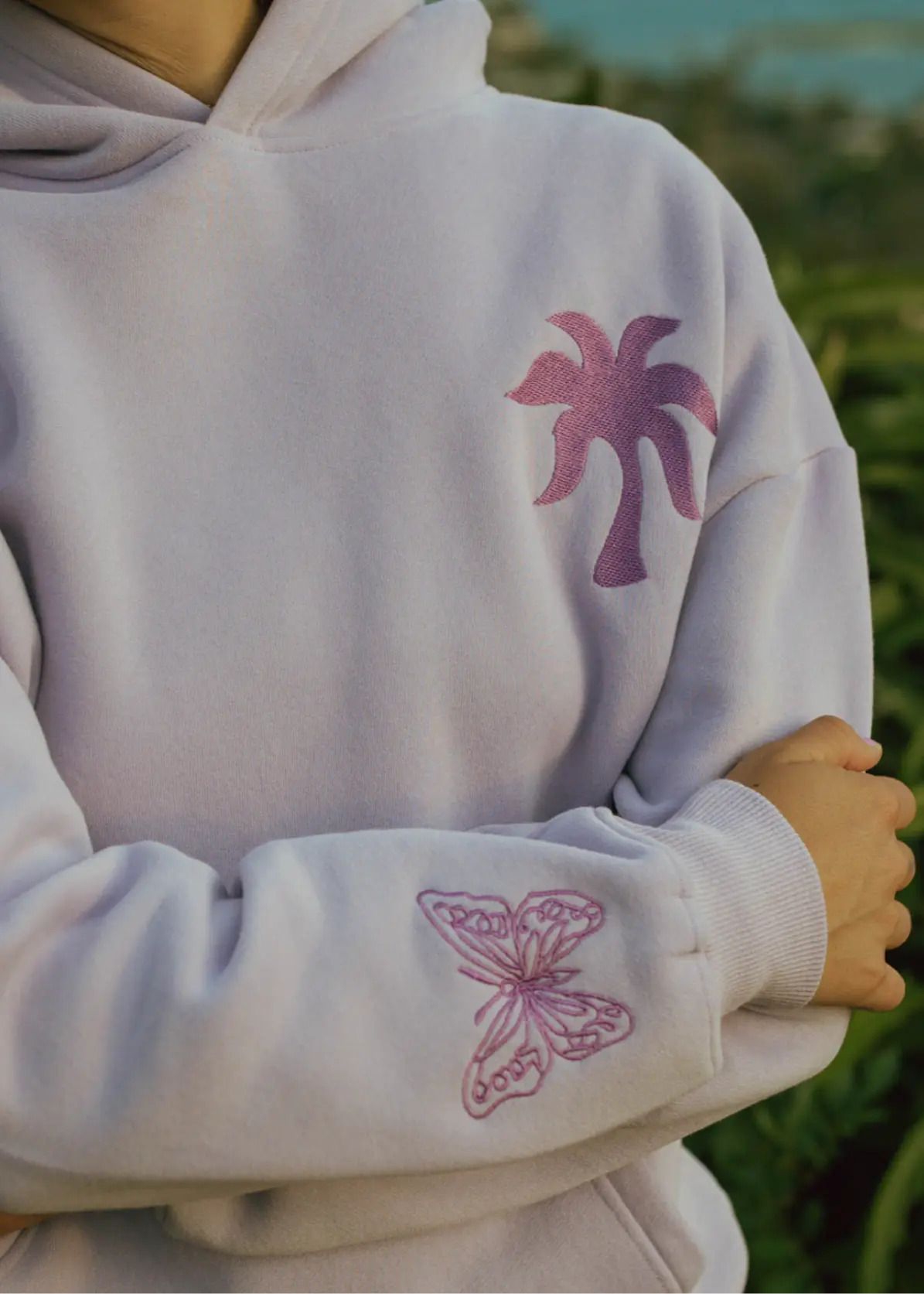 "To Live For the Hope of it All" Hoodie in Lilac pinkpalmpuff