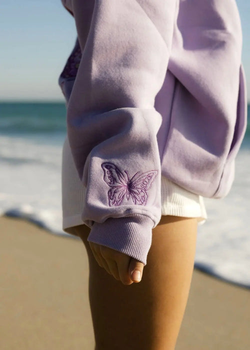 "To Live For the Hope of it All" Hoodie in Lilac pinkpalmpuff