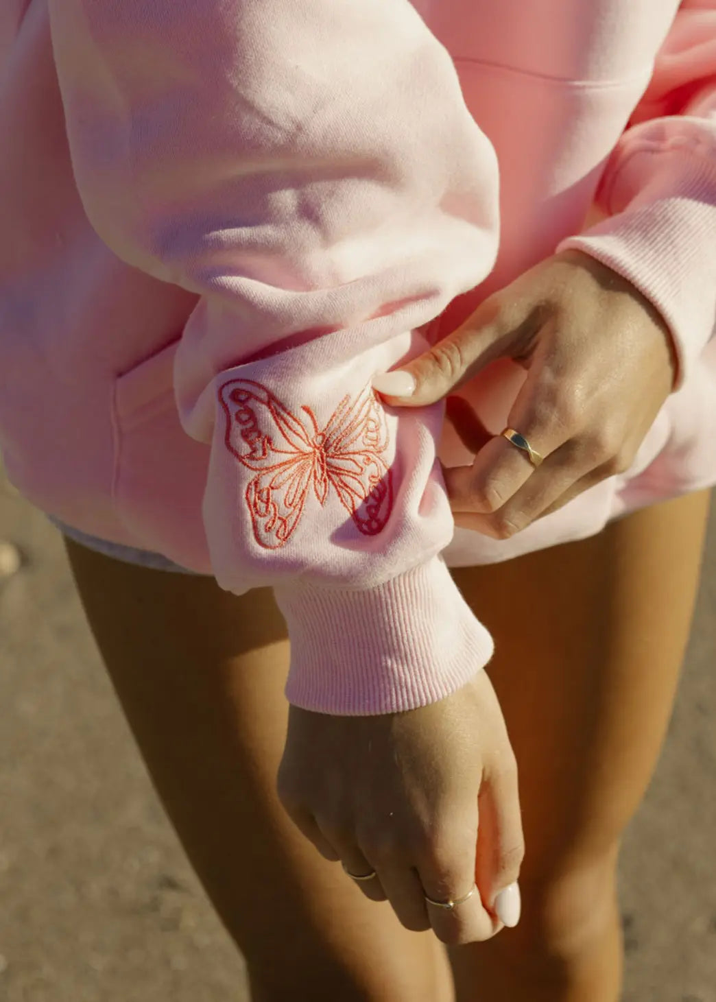 "To Live For the Hope of it All" Hoodie in Pink pinkpalmpuff