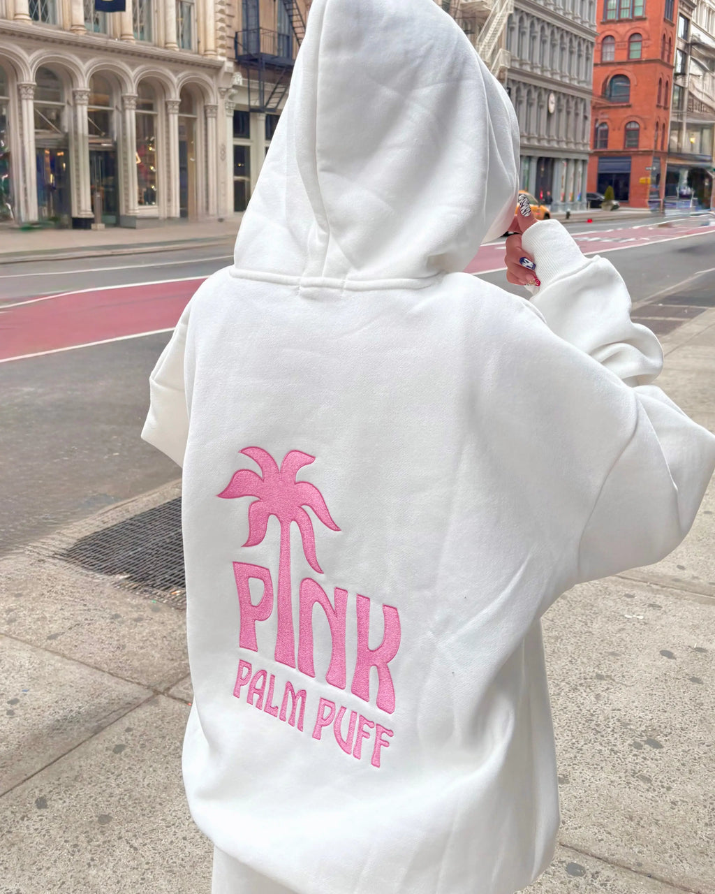 Classic Puff Hoodie in Pink Opal Pink Palm Puff