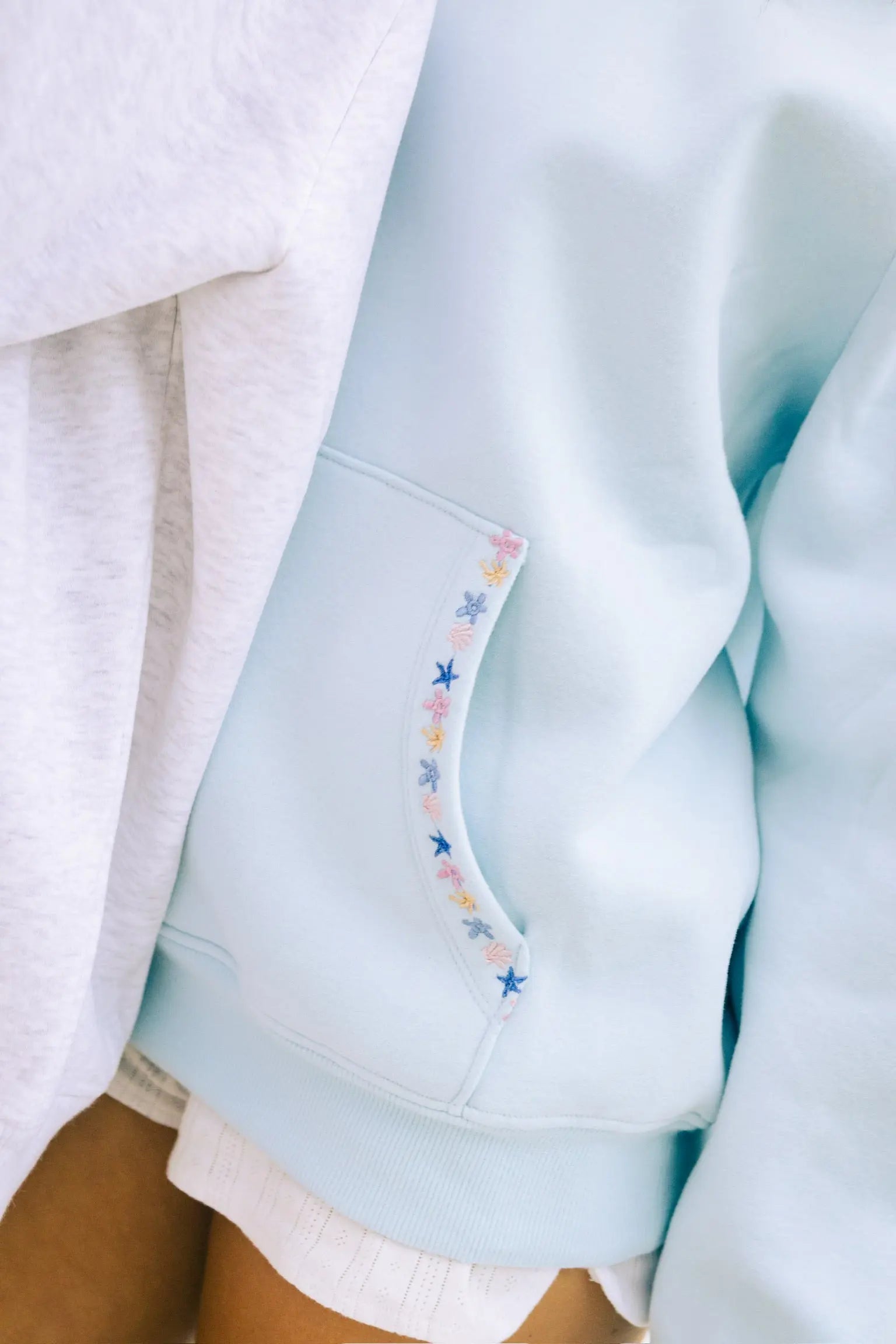 “Chase the Sun” Relaxed Hoodie in Sky Blue