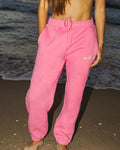 Classic Sweatpants in Raspberry Pink Palm Puff