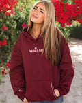 "Live in the Moment" Hoodie in Cherry pinkpalmpuff